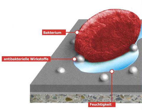 Antibakterielle Oberflächen für Boden und Wand